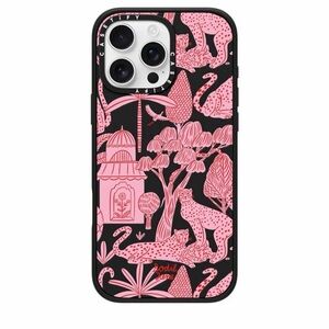 Casetify Black and Pink Jungle Pattern Phone Case